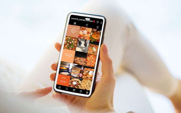 mirarte visuals website social media instagram feed pizzeria