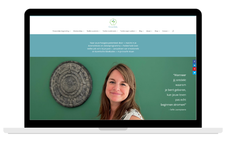 Custom website with agenda and webshop